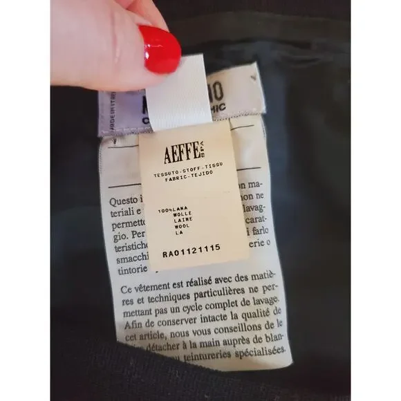 Moschino Black Wool A-Line Embellished Skirt Womens M - Picture 7 of 8